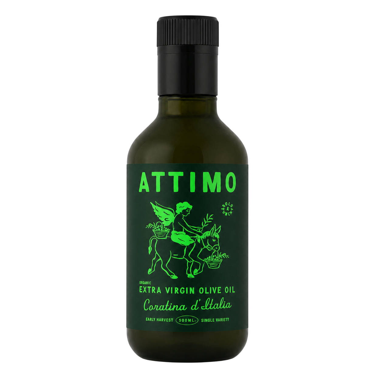 Coratina high-polyphenol olive oil bottle